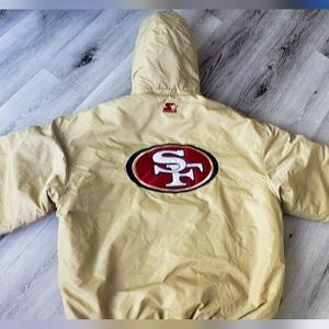Vintage Starter Jacket Hooded XXL San Francisco Giants